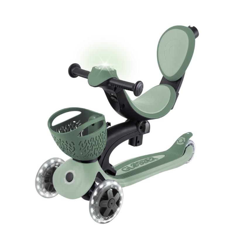 Globber Go Up Baby 360 Işıklı Scooter - Zeytin Yeşili 844-104