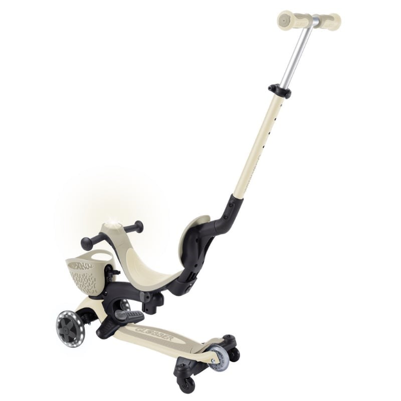 Globber Go Up Baby 360 Işıklı Scooter - Koyu Bej 844-466