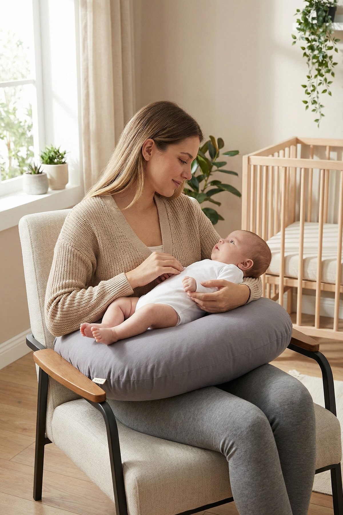 Kanz Bebek Emzirme Minderi Knz-036 Antrasit
