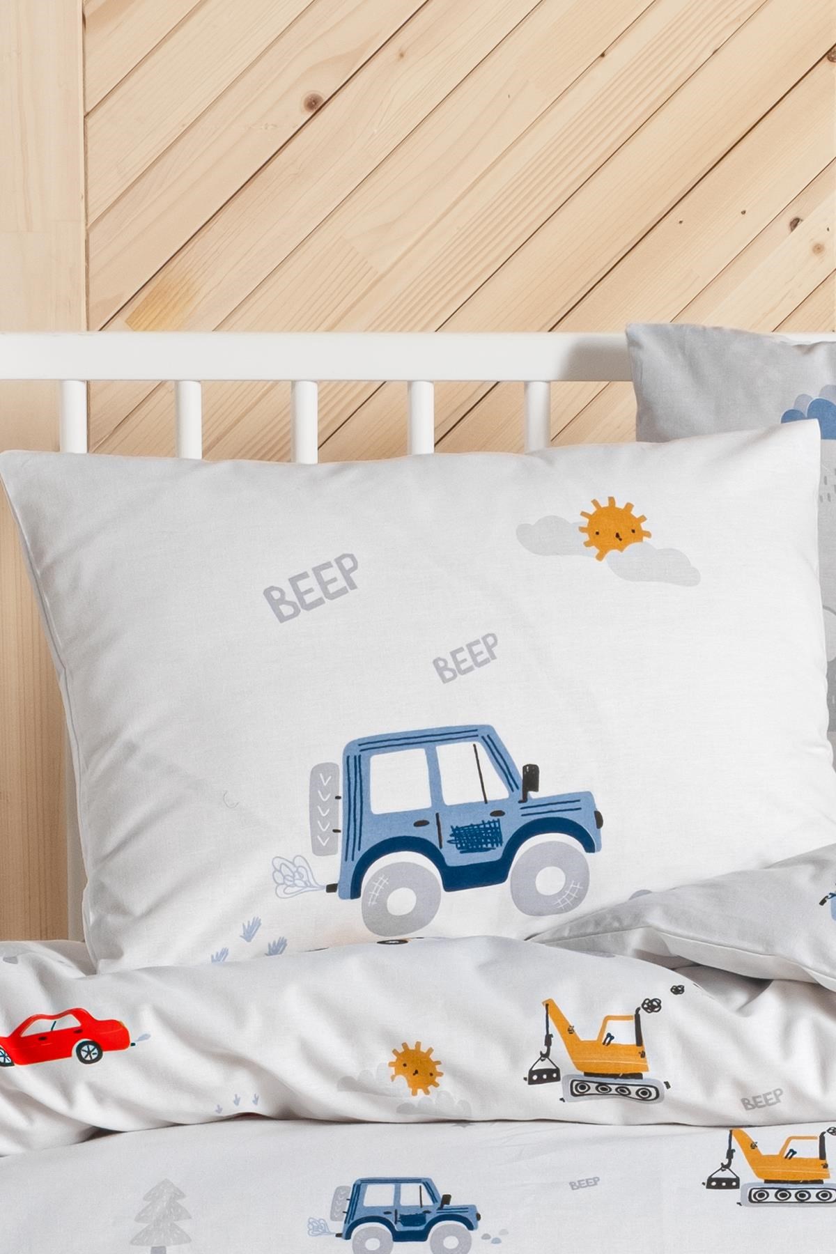 Kanz Ranforce Yastık Kılıfı  2ad Knz-005 Bdıgger Cars