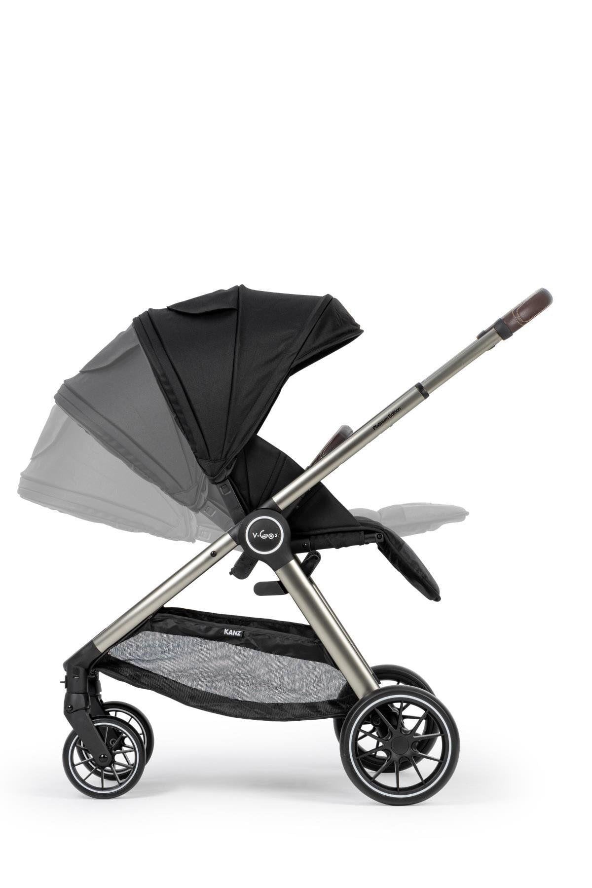 Kanz v-Go2 Ultimate Design Travel Sistem Bebek Arabası Siyah