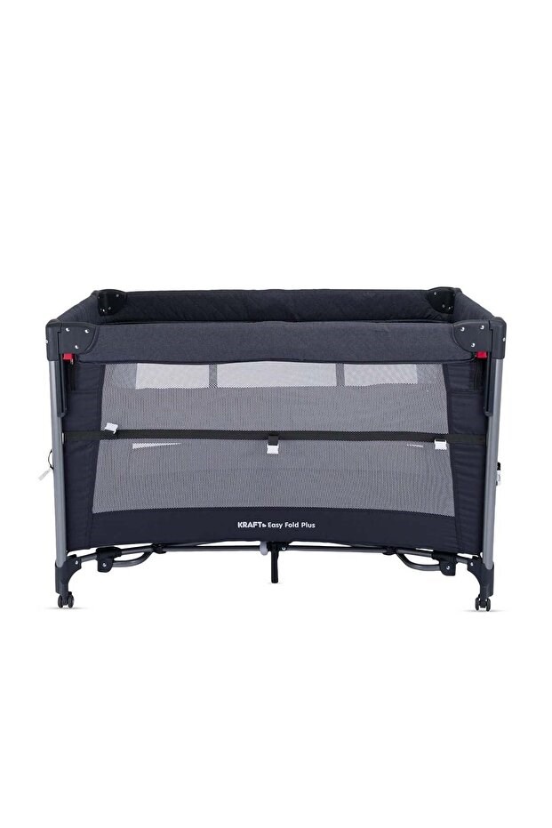 Kraft Baby Easy Fold PLUS Anne Yanı Oyun Parkı 70x110 cm Dark Grey