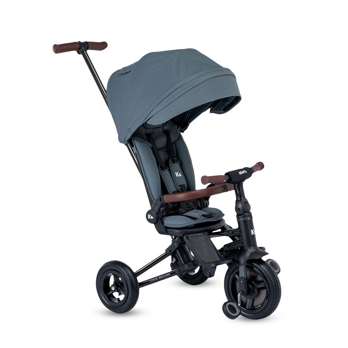 Kraft Baby Nova Deluxe 5 İn 1 Katlanır İtmeli Bisiklet - Gri