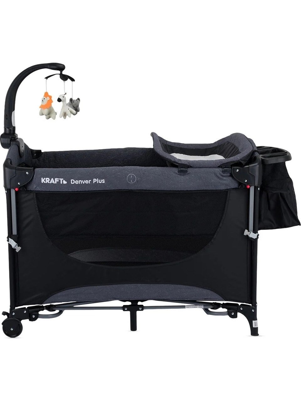 Kraft Denver Plus Oyun Parkı Anne Yanı Yatak Hediyeli Black 63*105 Cm