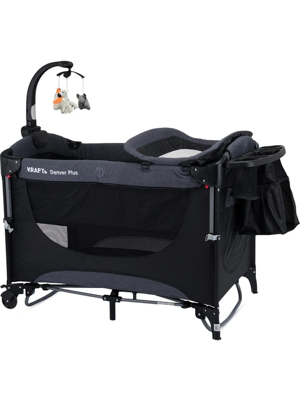 Kraft Denver Plus Oyun Parkı Anne Yanı Yatak Hediyeli Black 63*105 Cm