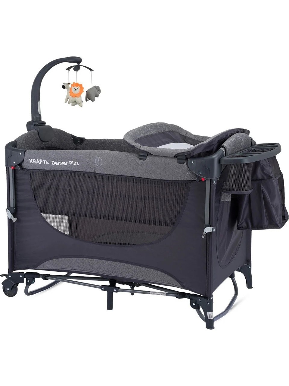 Kraft Denver Plus Oyun Parkı Anne Yanı Yatak Hediyeli Dark Grey 63*105 Cm