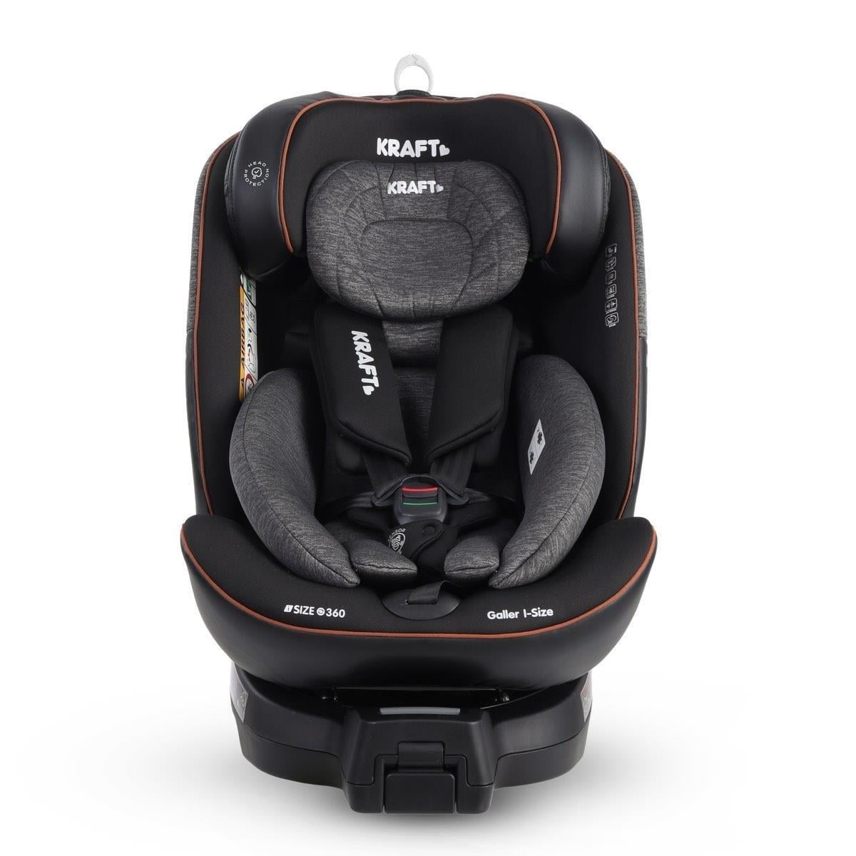 Kraft Galler i-size (40-150 cm) 0-36 Kg Oto Koltuğu Black Light Grey