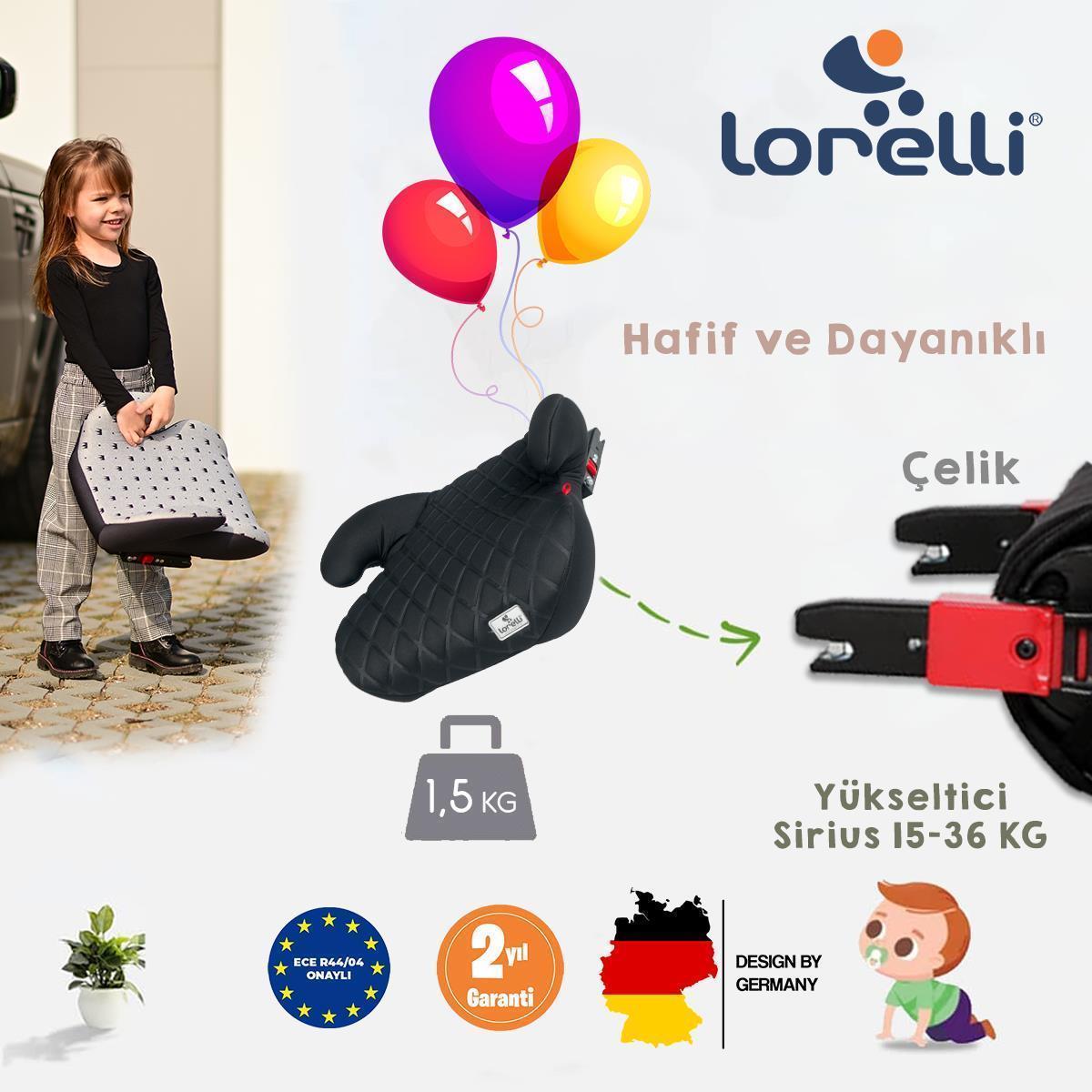 Lorelli Sirius New Isofix Oto Koltuğu Yükseltici - Kırmızı
