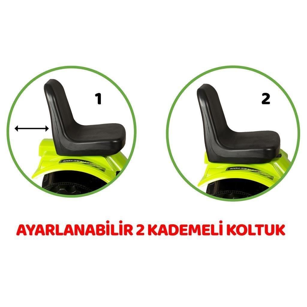 Micromax Unisex Çocuk Römorklu Pedallı Traktör Mmx Yeşil