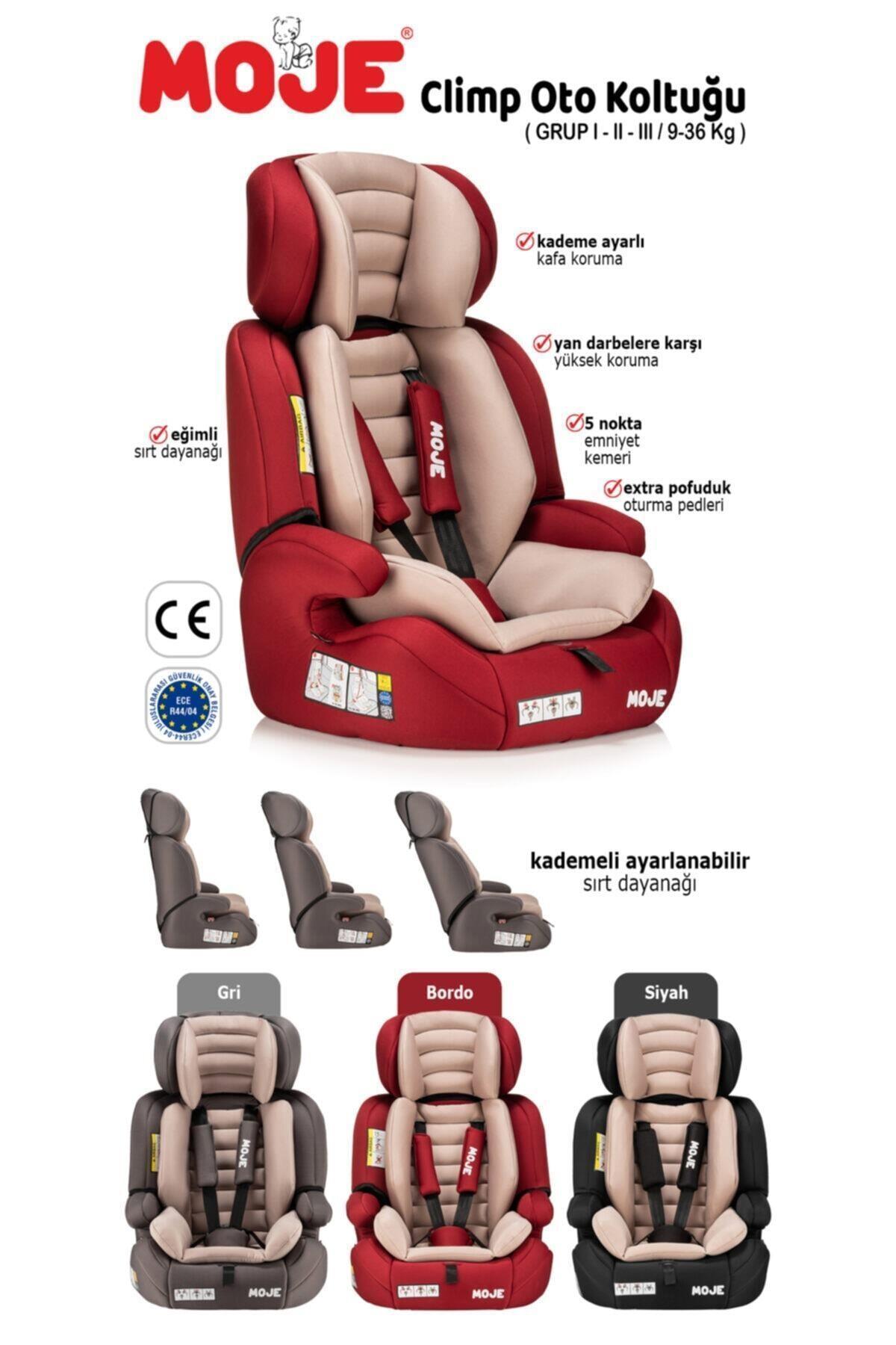 Moje Climp 9-36 Oto Koltuğu Bordo/krem