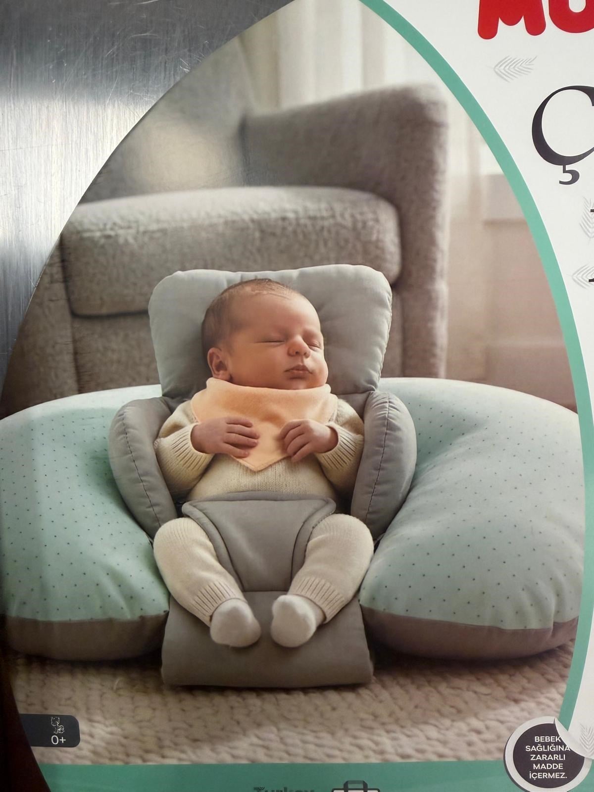 Moje Çok Fonksiyonlu Bebek Minderi Polka Sarı