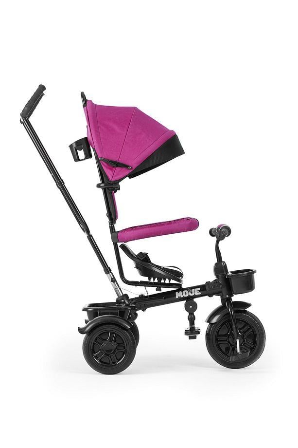 Moje Style Ebeveyn Kontrollü Tenteli Üç Tekerli İtmeli Bisiklet Pembe