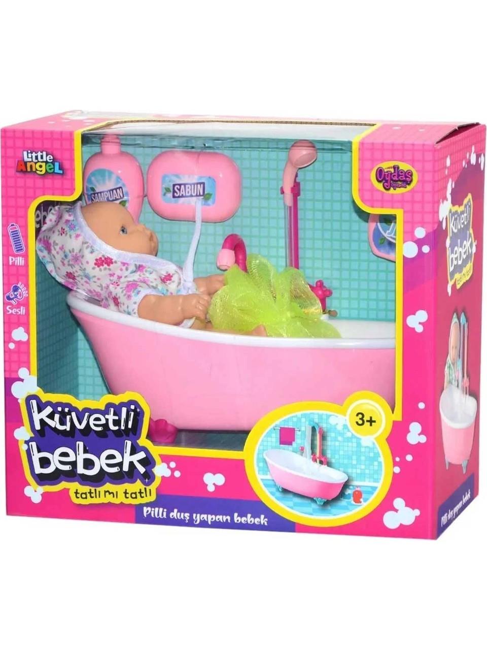 Oydaş Oyuncak Sesli Tatlı Mı Tatlı Little Angel Sabunlu Şampuanlı ve Duş Jeli Olan Küvette Bebeğim
