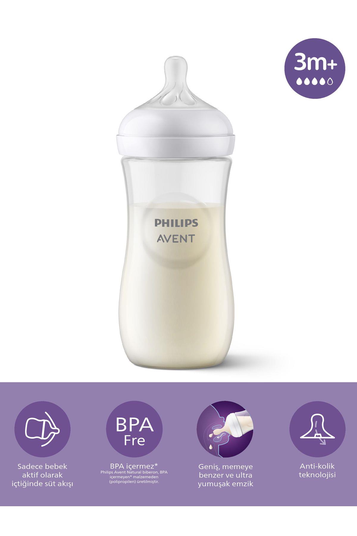 Philips Avent Scy906/01 Natural Response Doğal Tepkili Pp Biberon, 330ml, 3 Ay - Cam Değildir