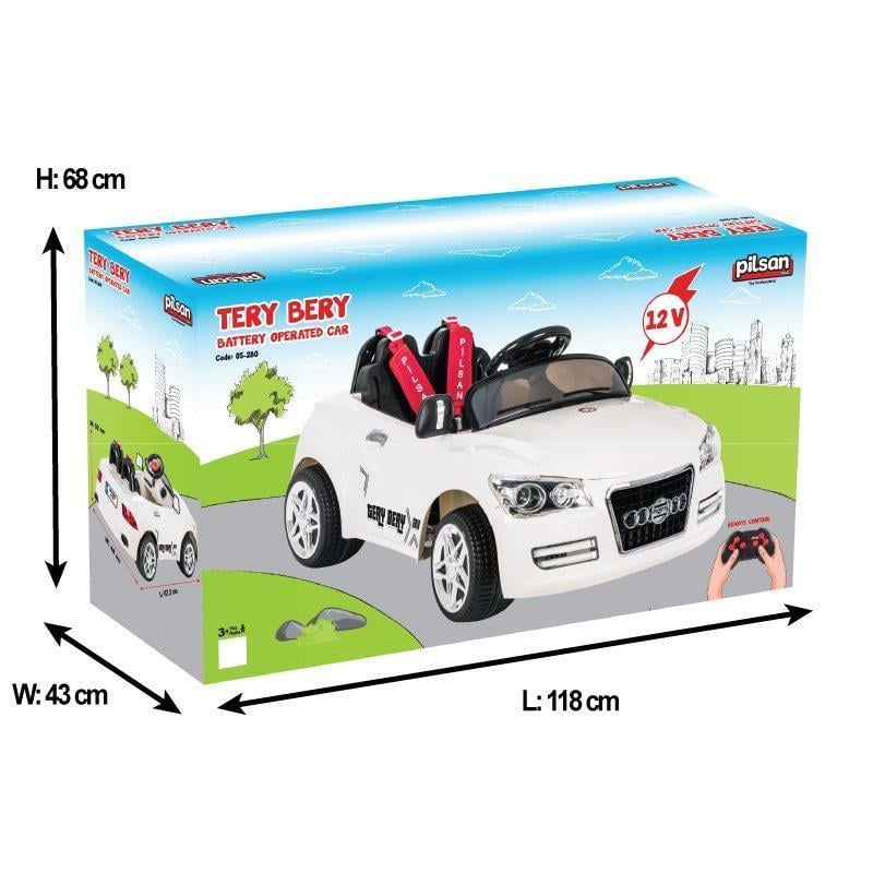 Pilsan Tery Berry 12 V Uzaktan Kumandalı Akülü Araba Beyaz