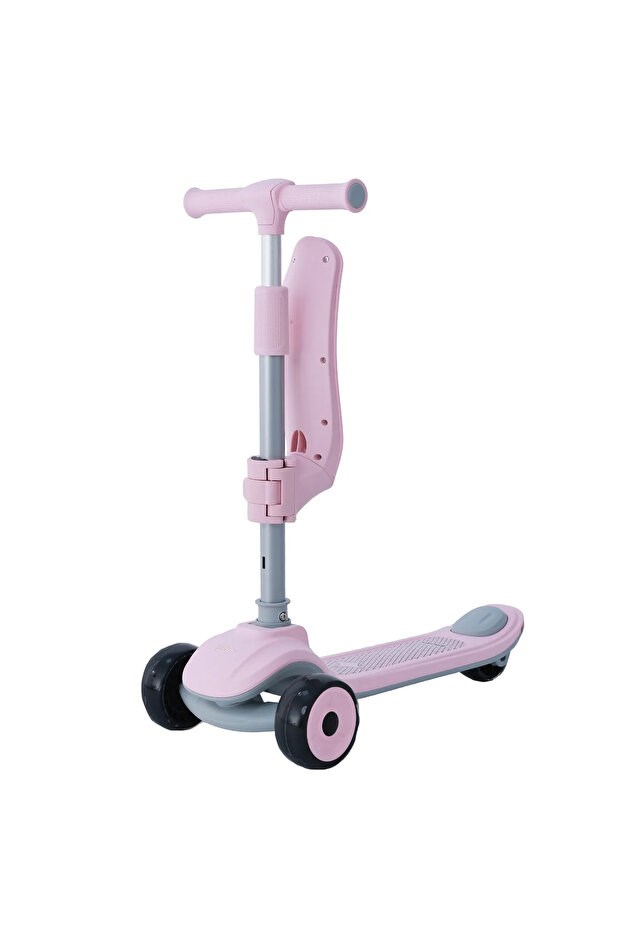 Prego Bluetooth Özellikli Işıklı Katlanabilir Nitro Scooter Pembe K605