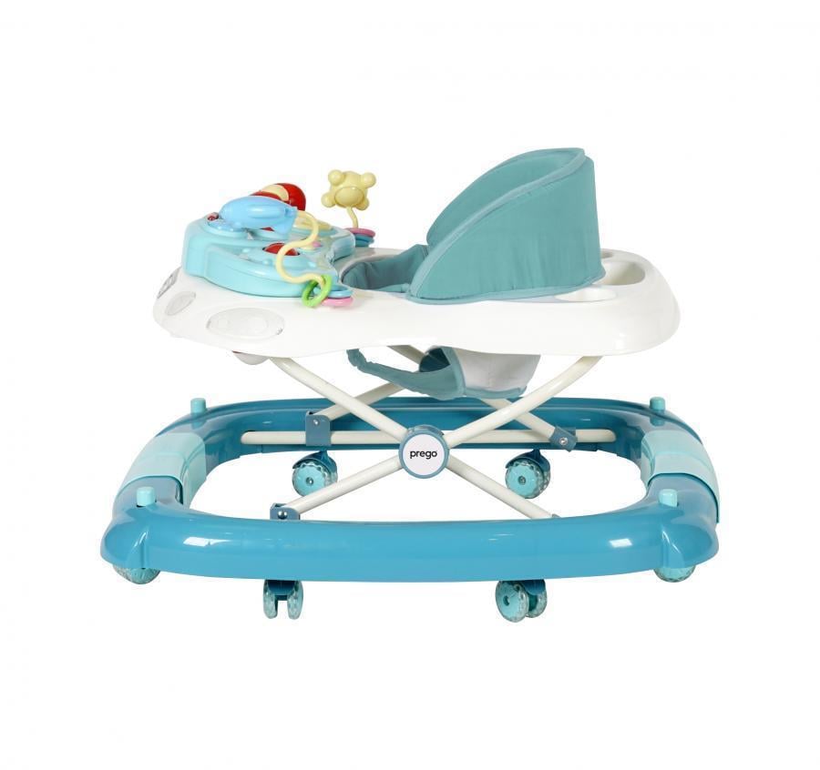 Prego Digo Sallanan Silikon Tekerlekli Bebek Yürüteci 5082 Mavi