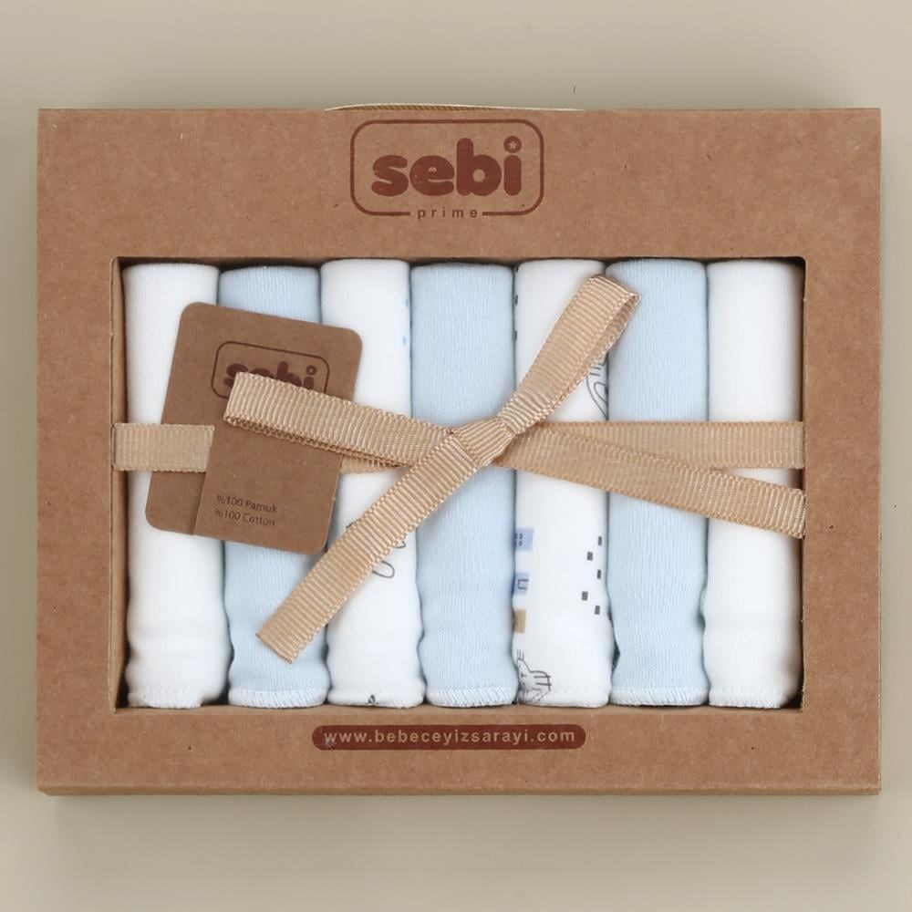 Sebi Bebe Müslin Bebek Ağız Mendili 7li Karma Renk