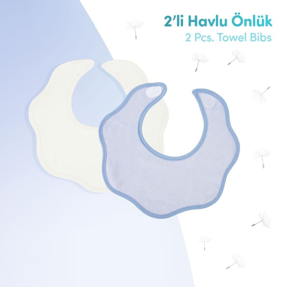 Sevi Bebe 2Li Havlu Önlük - Mavi 35-1