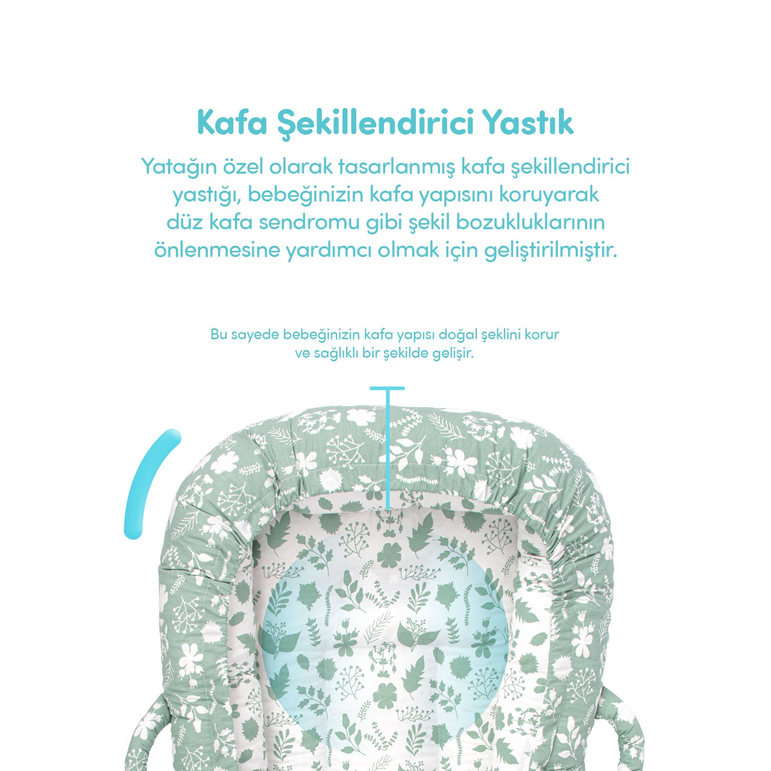 Sevi Bebe Anne Yanı Bebek Reflü Yatağı - Sarmaşık Desen 273-214