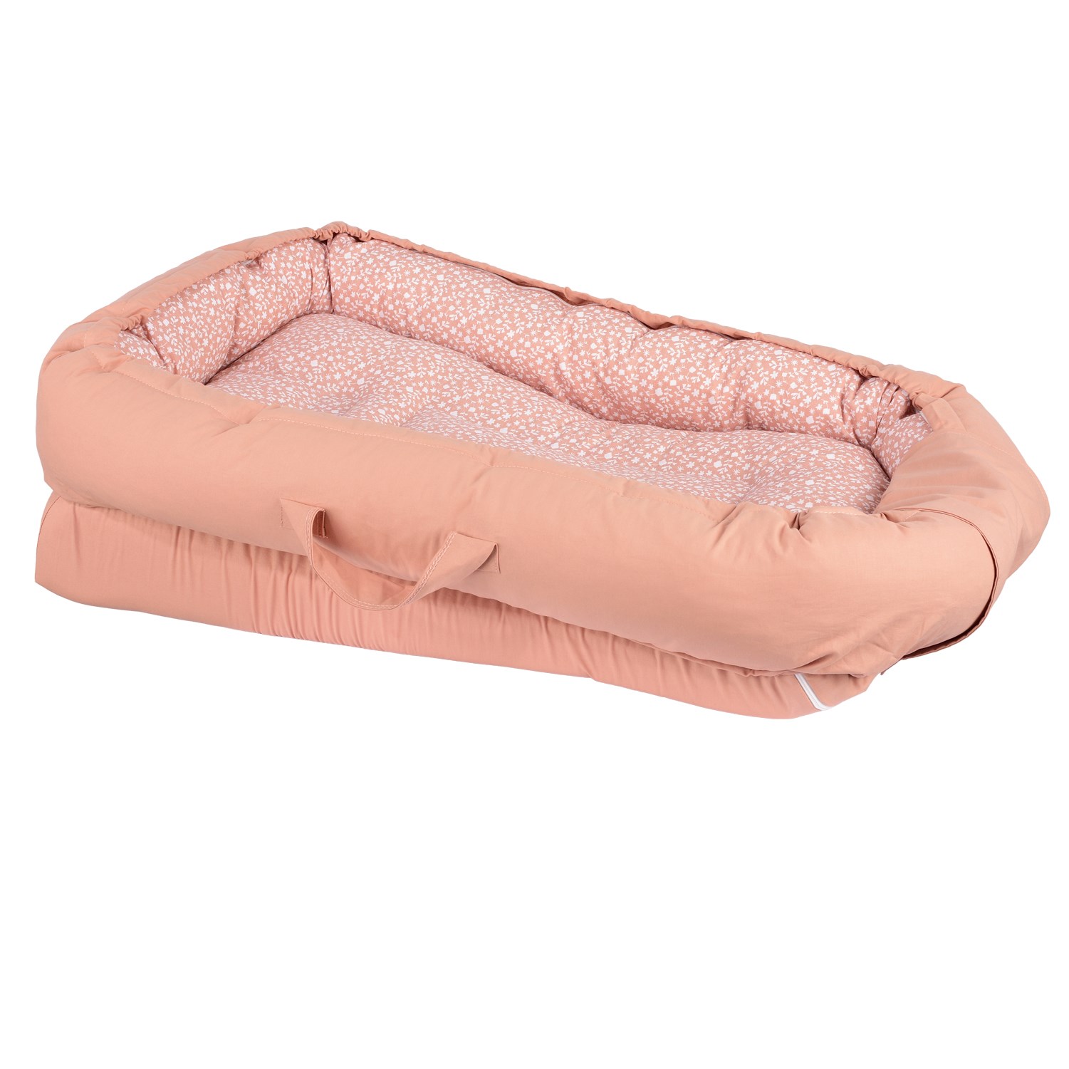 Sevi Bebe Anne Yanı Bebek Reflü Yatağı - Somon Pembe 273-16