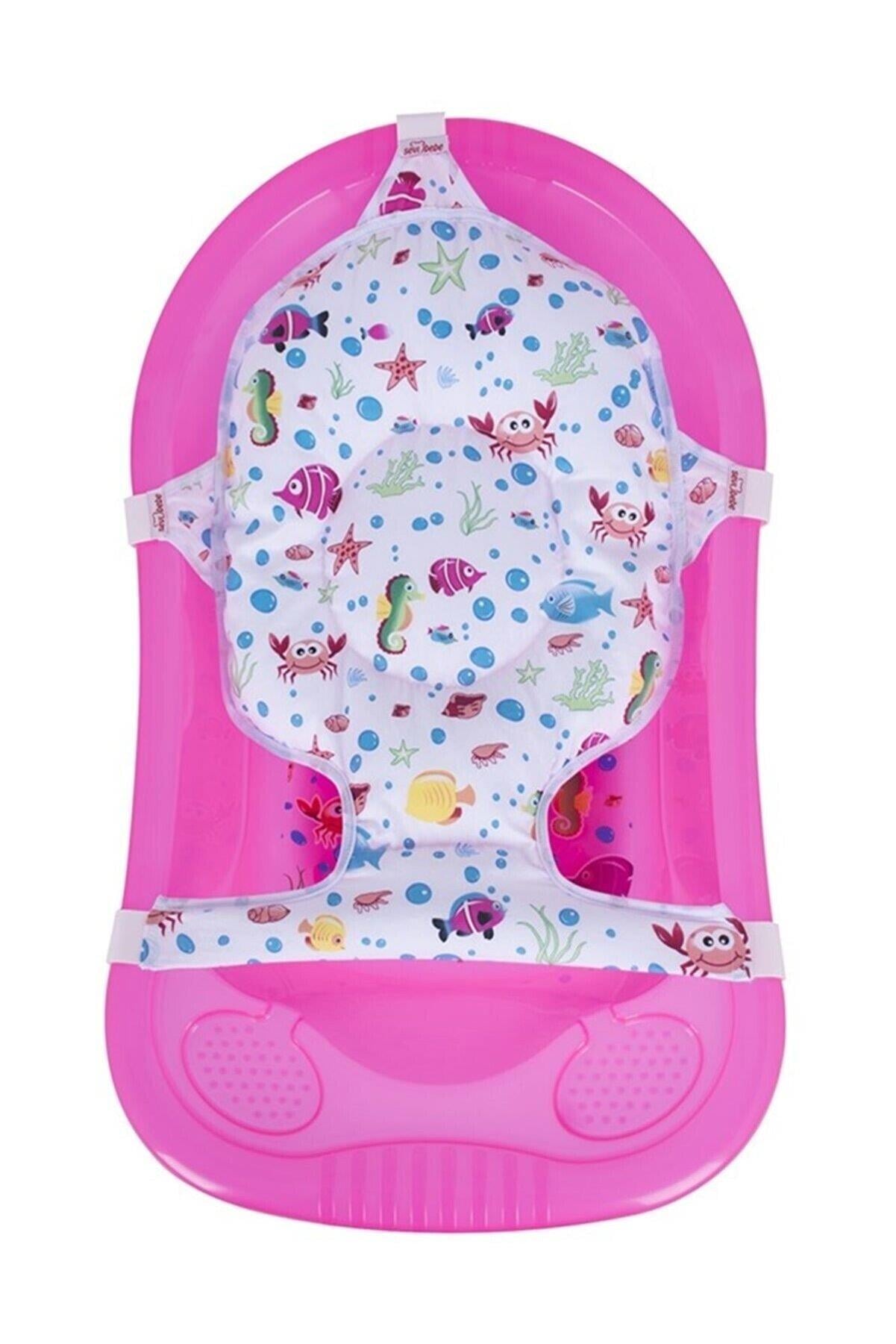 Sevi Bebe Desenli Çok Fonksiyonlu Bebek Yıkama Filesi&Minderi - Akvaryum Desen 692-54