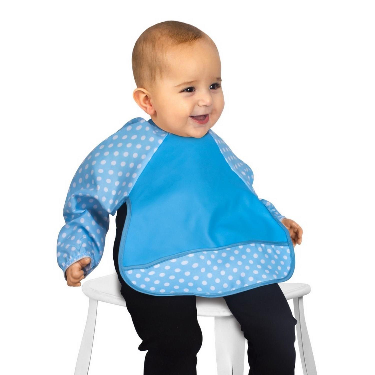 Sevi Bebe Eko Kollu Mama Önlüğü - Mavi 54-1