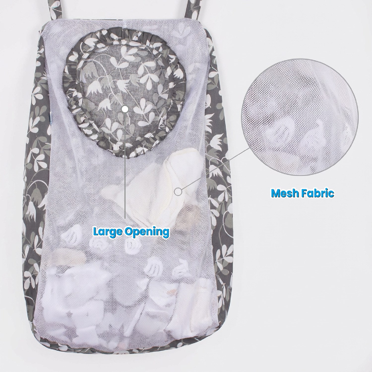 Sevi Bebe Kirli Çamaşır Torbası - Sarmaşık Desen 83-214