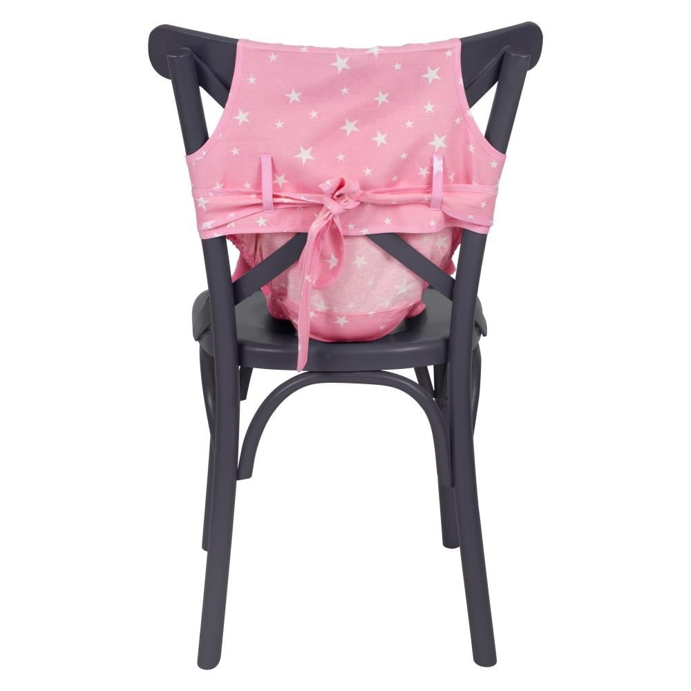 Sevi Bebe Kumaş Mama Sandalyesi - Pembe Yıldız 152-2