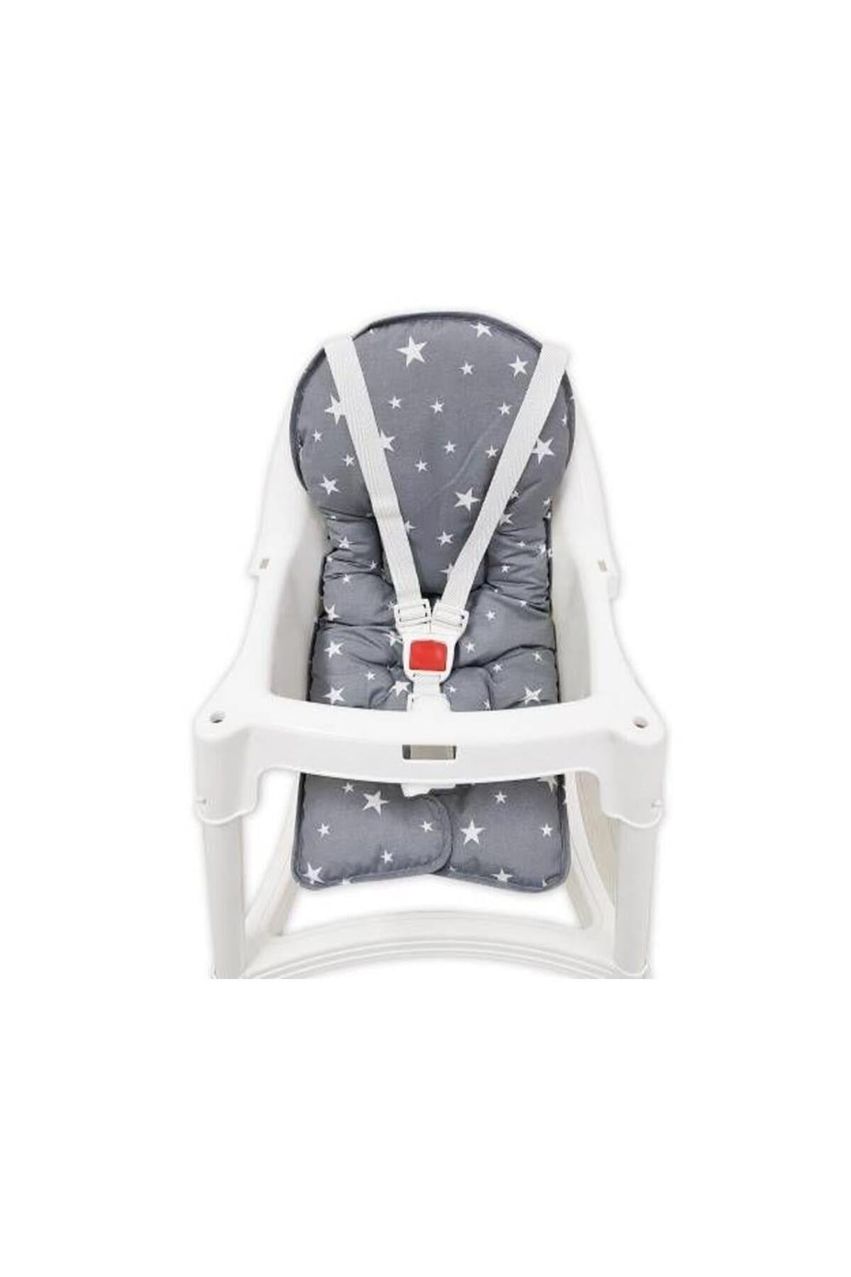 Sevi Bebe Mama Sandalyesi Minderi - Gri Yıldız 150-13