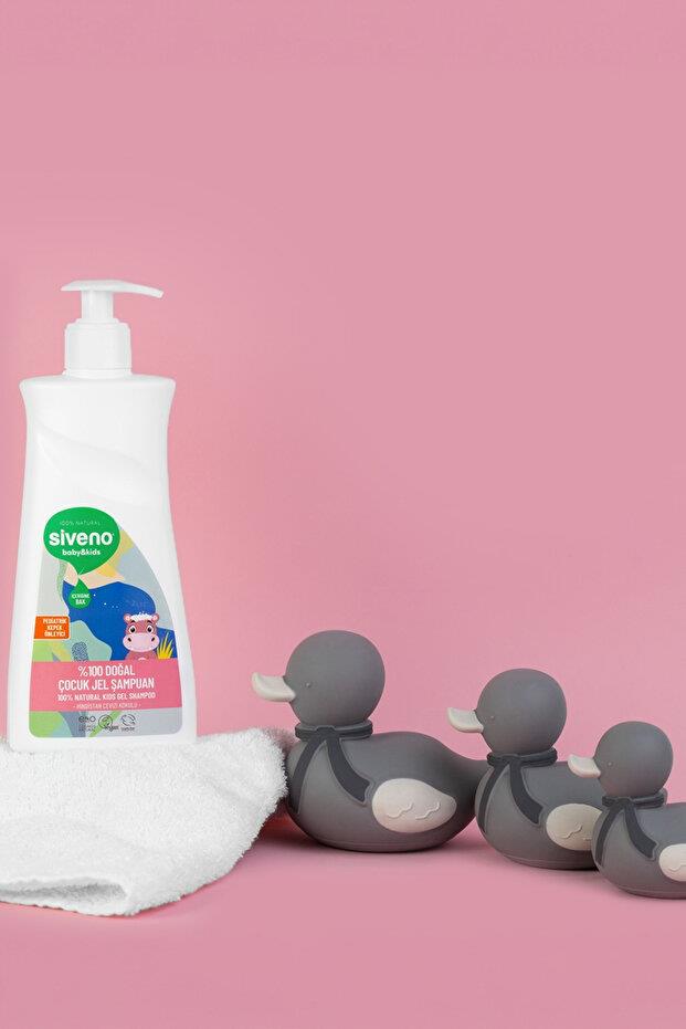 Siveno %100 Doğal Yenidoğan Bebek Çocuk Jel Şampuanı Saç Vücut Konak Önleyici 325 ml
