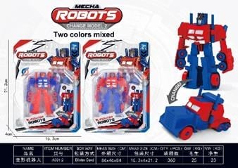 Toysan Dönüşbilen Robot Araba Vakumlu Kutuda