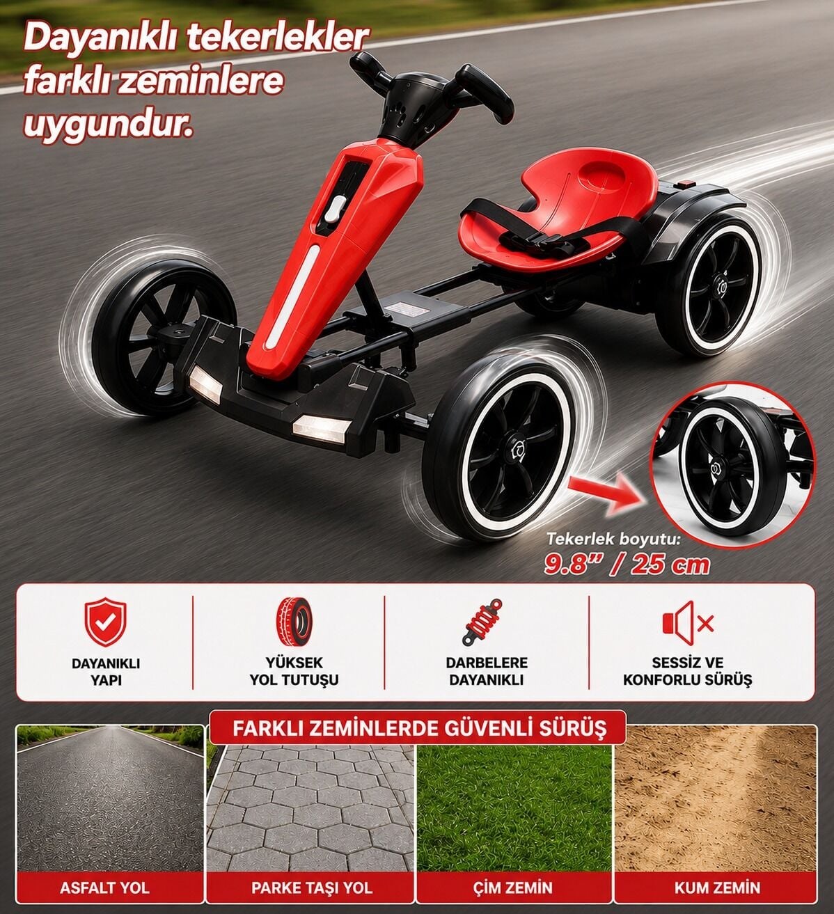 UJ Toys Go Kart 12 V Akülü Araba