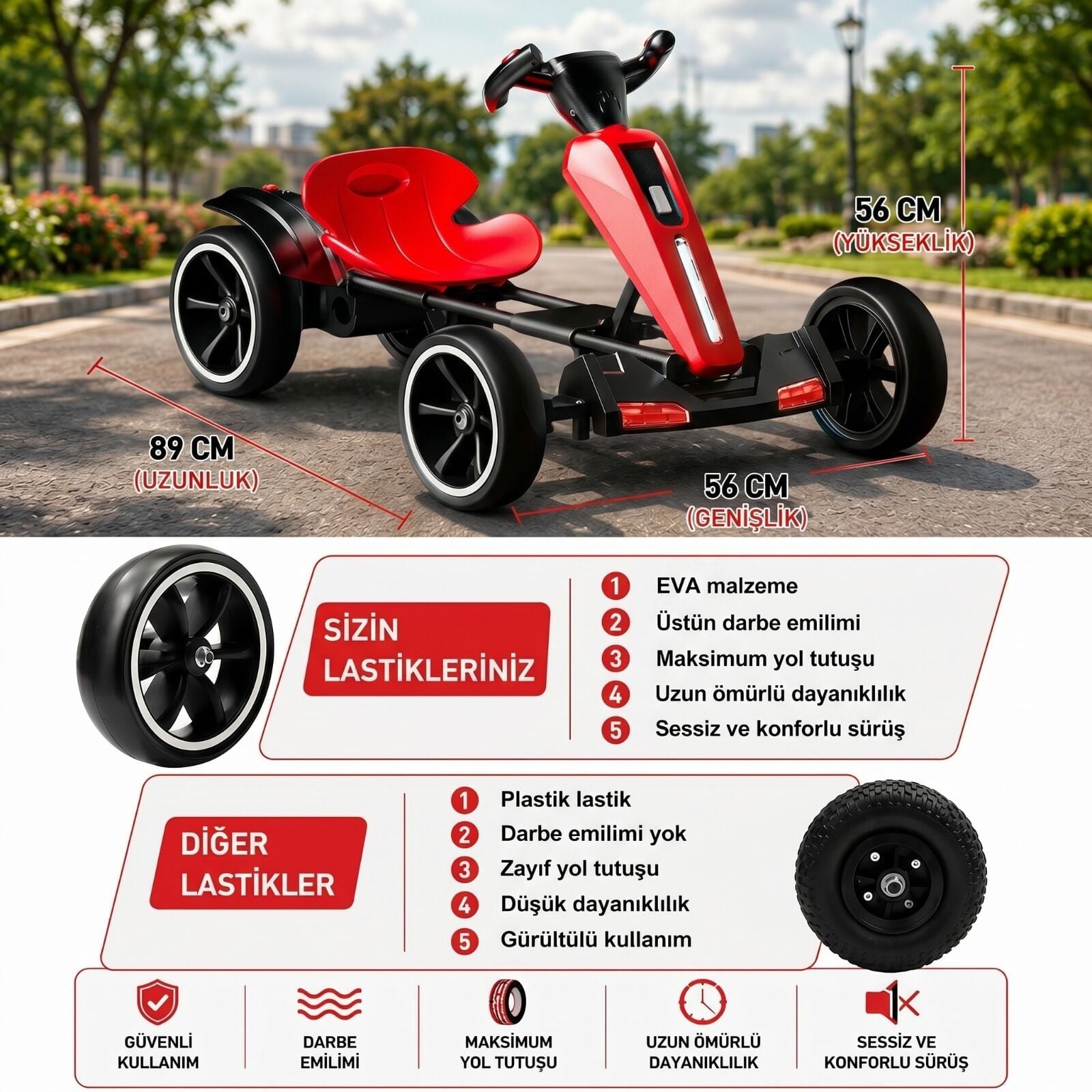 UJ Toys Go Kart 12 V Akülü Araba