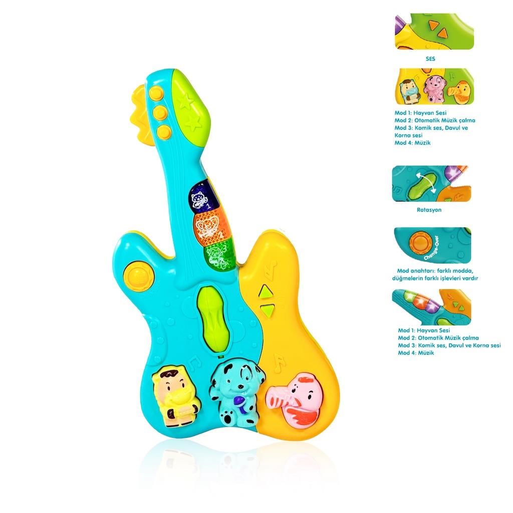 Vardem Işıklı ve Müzikli Kutulu Gitar Bebek Piyanosu