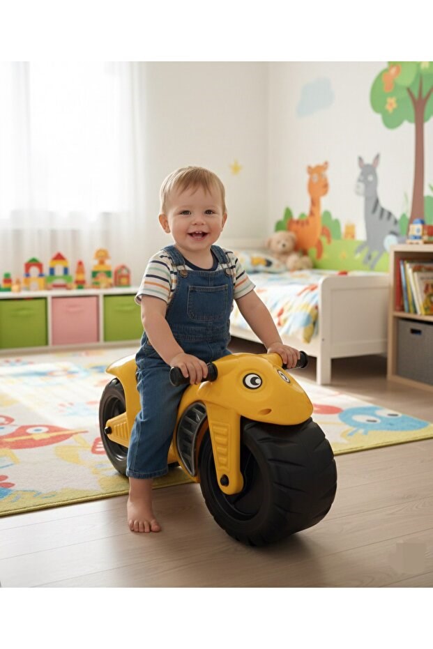 Vektör Oyuncak İlk Motorum Sarı