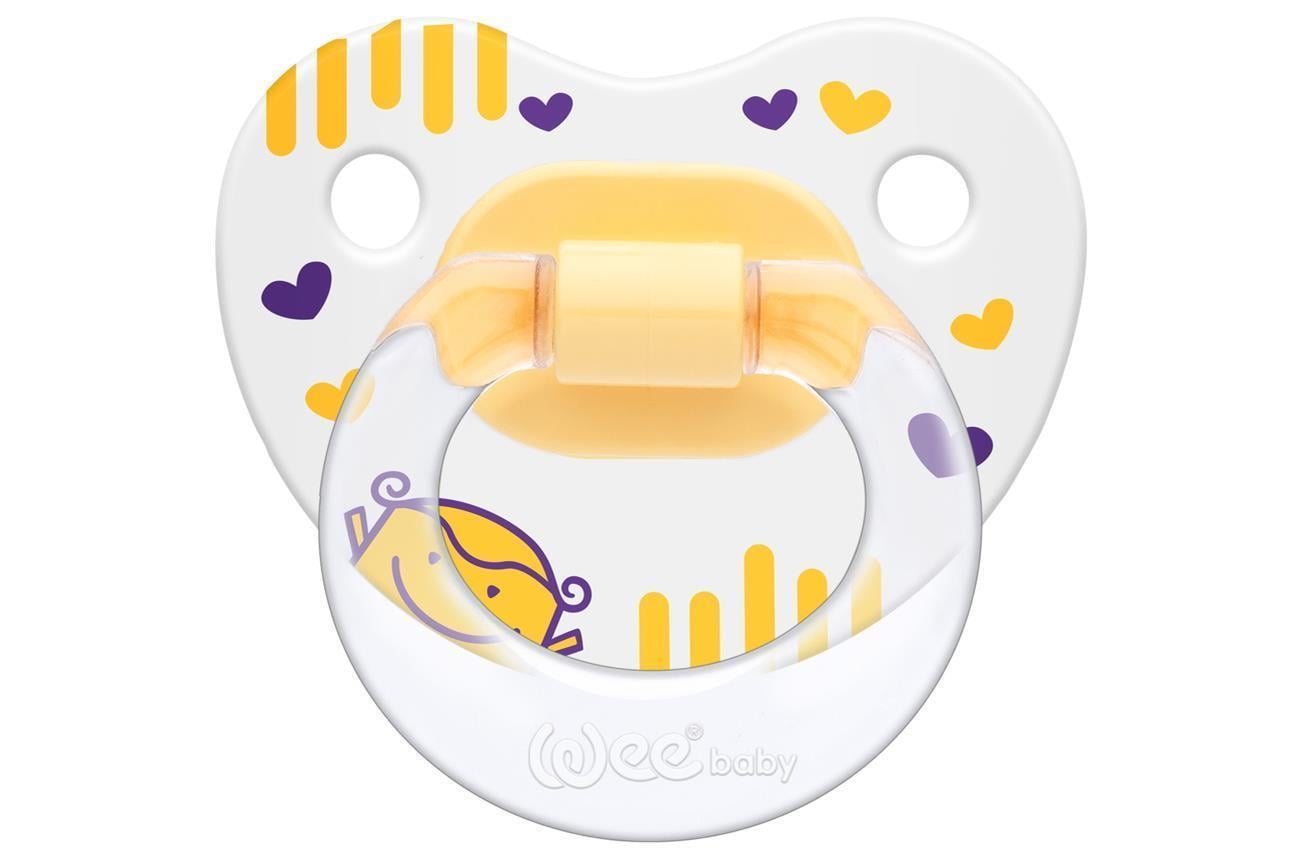 Wee Baby Silikon  Damaklı Emzik (6-18 Ay) No:2 (askılı) Kod:834