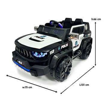 Akar Polis Gt İznik Kumandalı Akülü Araba 4X2 12 Volt  96-445