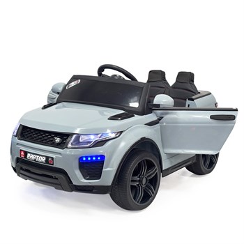 Akar Raptor Uzaktan Kumandalı Akülü Araba Deri Koltuk Hızlı Motor Gri