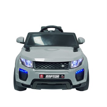 Akar Raptor Uzaktan Kumandalı Akülü Araba Deri Koltuk Hızlı Motor Gri