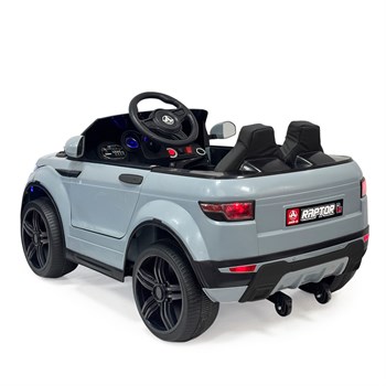 Akar Raptor Uzaktan Kumandalı Akülü Araba Deri Koltuk Hızlı Motor Gri