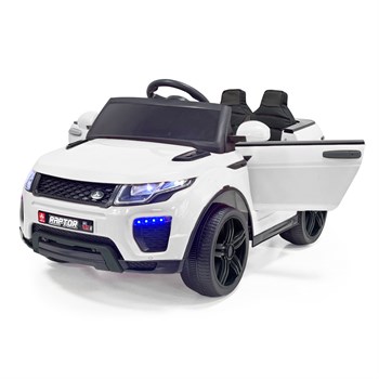 Akar Raptor Uzaktan Kumandalı Akülü Araba Deri Koltuk Hızlı Motor Beyaz