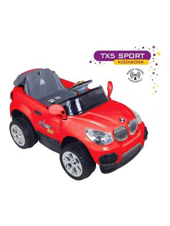 Aliş 605 K 12 Volt Tx5 Sport Turbo Motor Kumandalı Akülü Araba Kırmızı