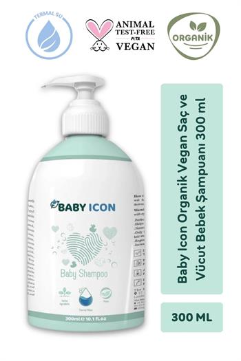 Baby Icon Organik Vegan Saç ve Vücut Bebek Şampuanı 300 ml