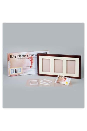 Baby Memory Prints Üçlü Çerçeve Frame Ceviz