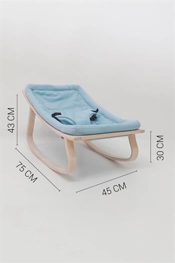 Baby Tech Naturel Ahşap Ana Kucağı - Mavi