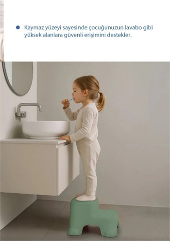 Babyjem 516 Katlı Basamak Çocuk İçin / Soft Yeşil