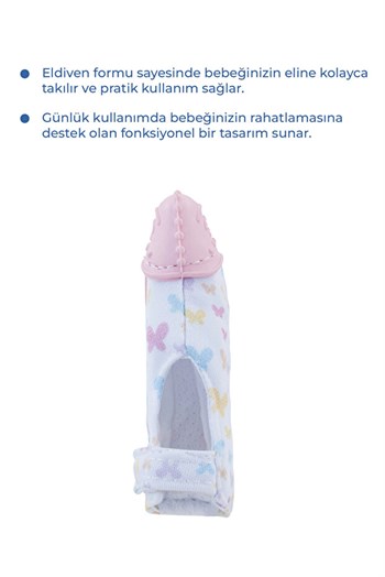 Babyjem 526 Diş Kaşıyıcı Eldiven Ekru Kelebek