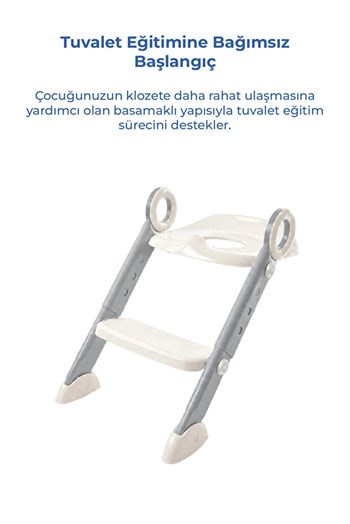 Babyjem 861 Basamaklı & Katlanır Klozet Adaptörü Kum Beji