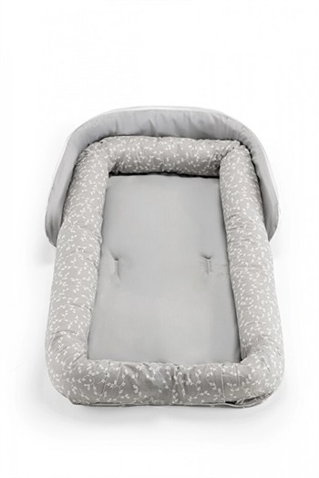 Babyjem 931 Taşınabilir Bebek Yatağı Gri Çiçek